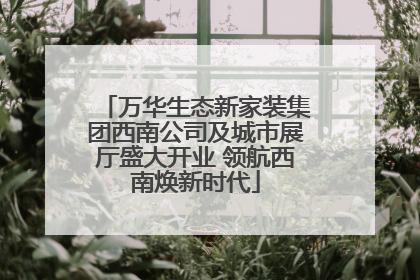 万华生态新家装集团西南公司及城市展厅盛大开业 领航西南焕新时代